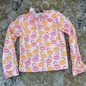 Janie and Jack flamingo rash guard girls